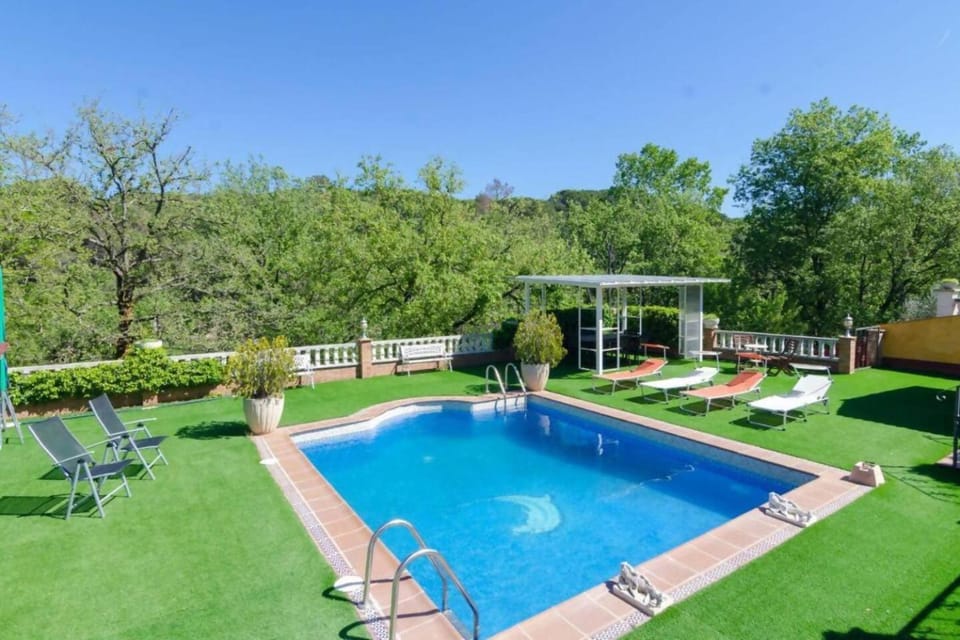 Spring, Day, Natural landscape, Garden, Garden view, Pool view, Swimming pool, sunbed