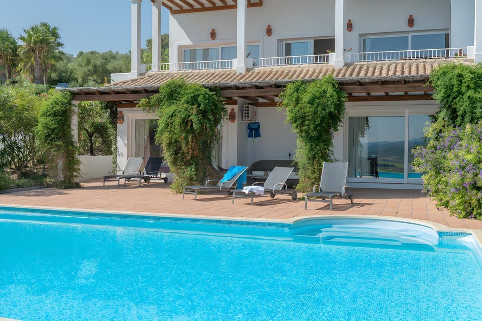 Property building, Living room, Swimming pool
