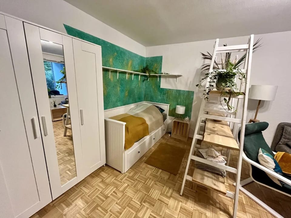 Property building, Living room, Bedroom