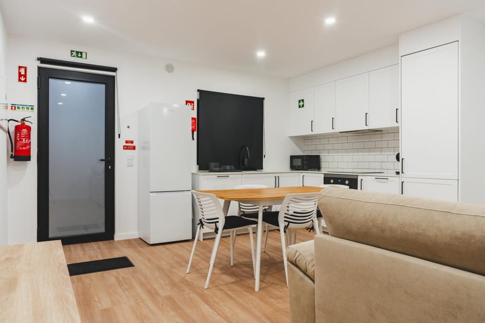 Kitchen or kitchenette, Living room, Dining area