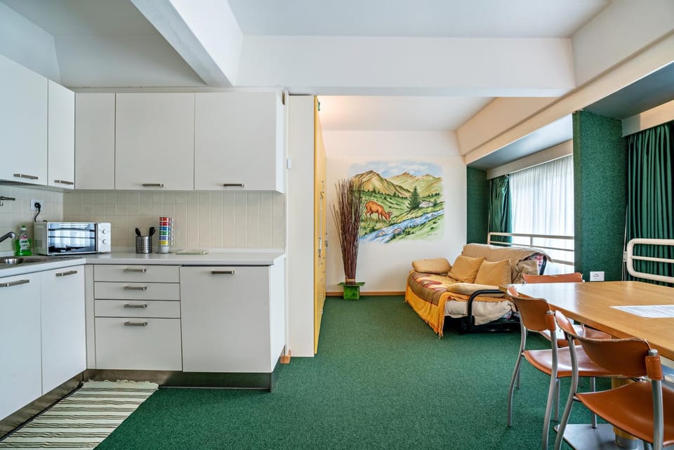 Kitchen or kitchenette, Living room, Seating area, Dining area, oven, stove