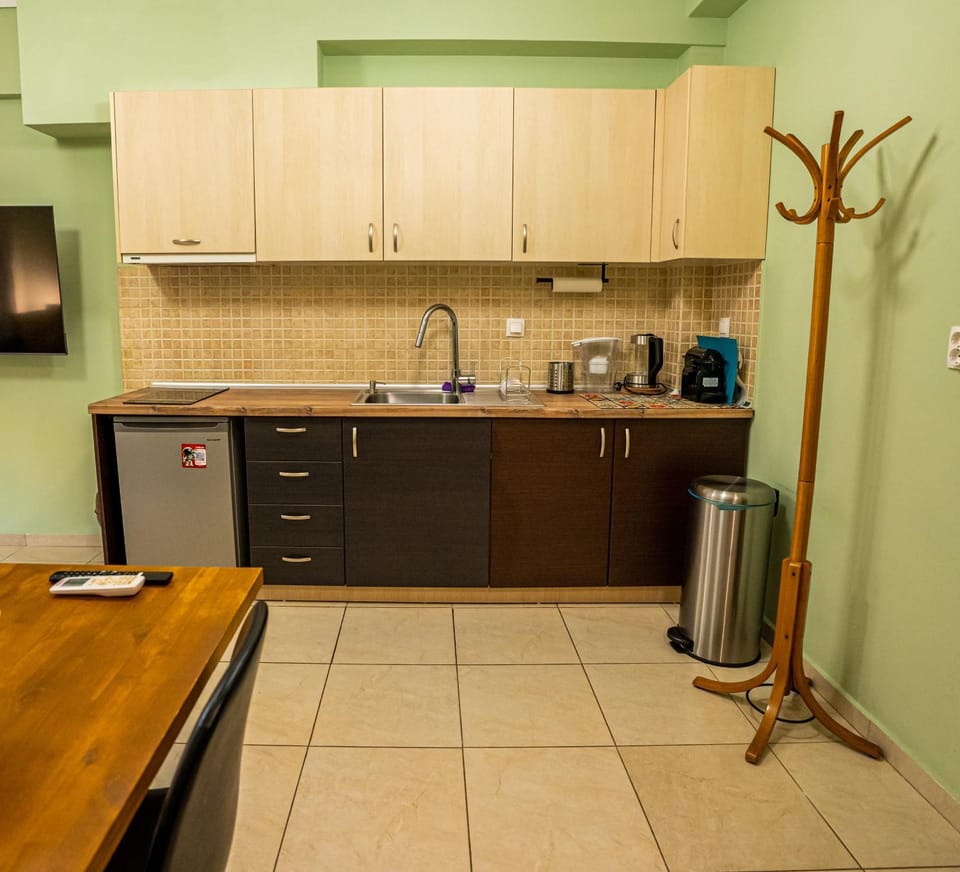 Coffee/tea facilities, Kitchen or kitchenette, minibar, stove
