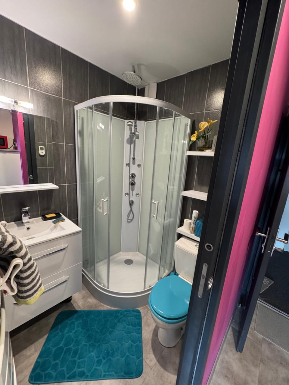 Shower, Toilet, Bathroom, Bath, towels