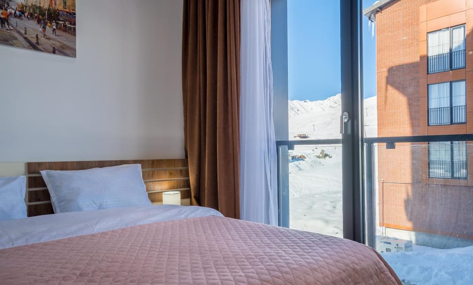 Bed, Natural landscape, Mountain view
