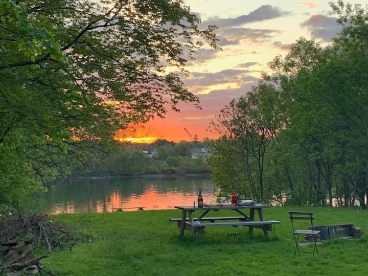 Natural landscape, Garden, Lake view, Sunrise