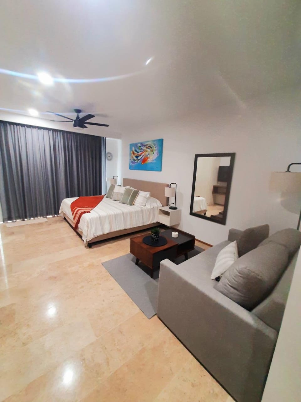 Bed, Living room, Photo of the whole room, Bedroom