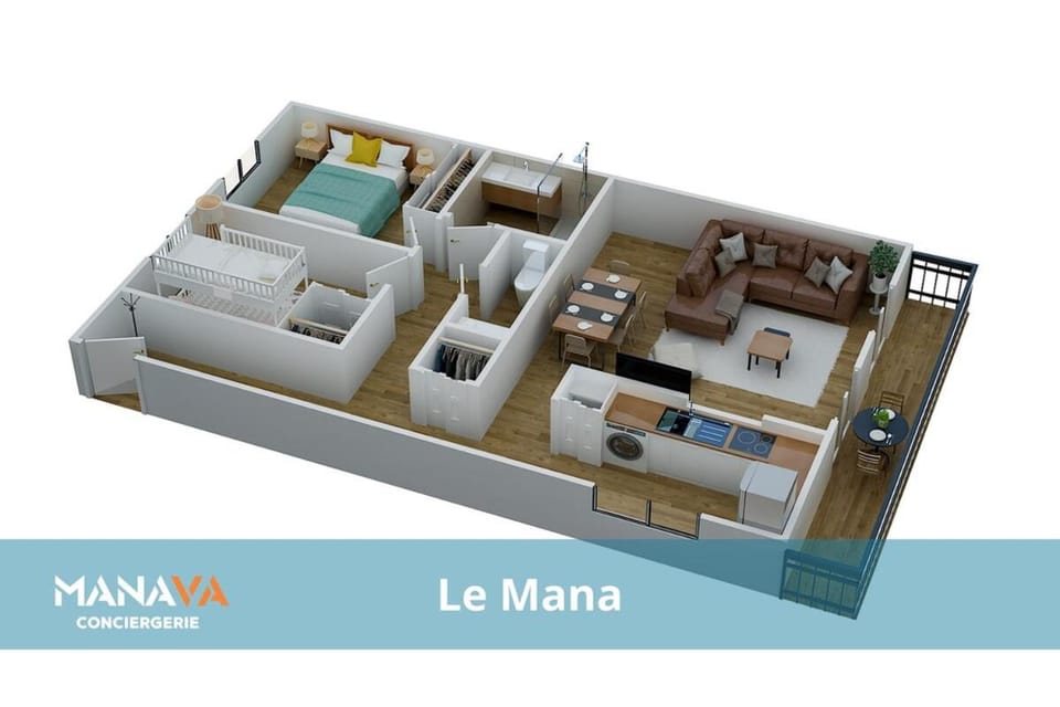Le Mana, 7 pers 2 chambres 12min Disneyland Paris Apartment in Bailly-Romainvilliers