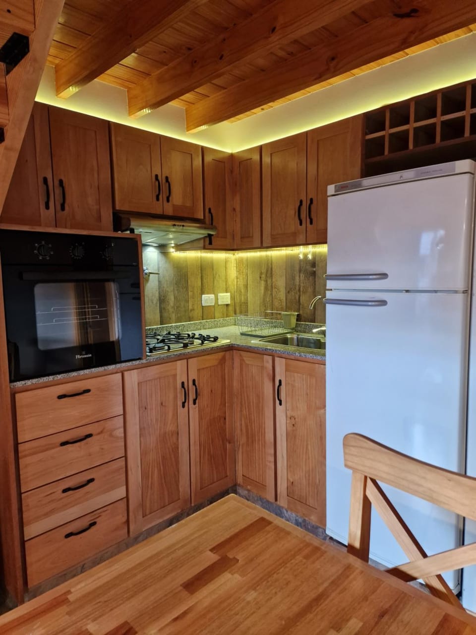 Kitchen or kitchenette, oven, stove