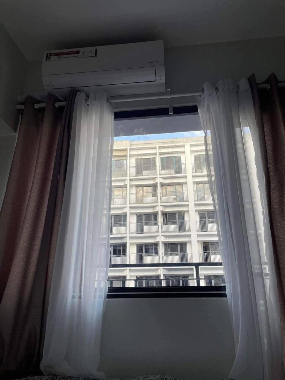 Pool view, air conditioner