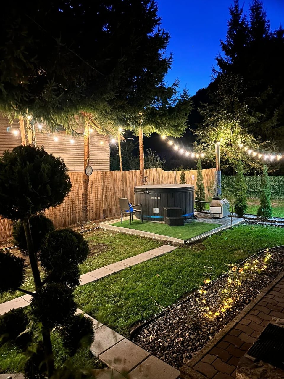 Night, Natural landscape, Garden, Garden view