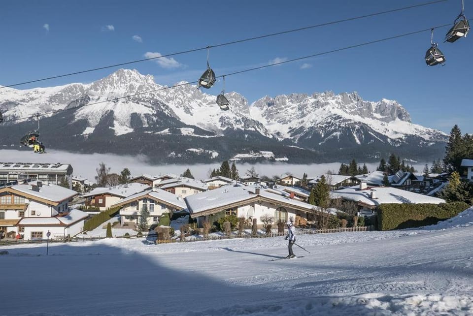Day, Winter, Skiing, Mountain view
