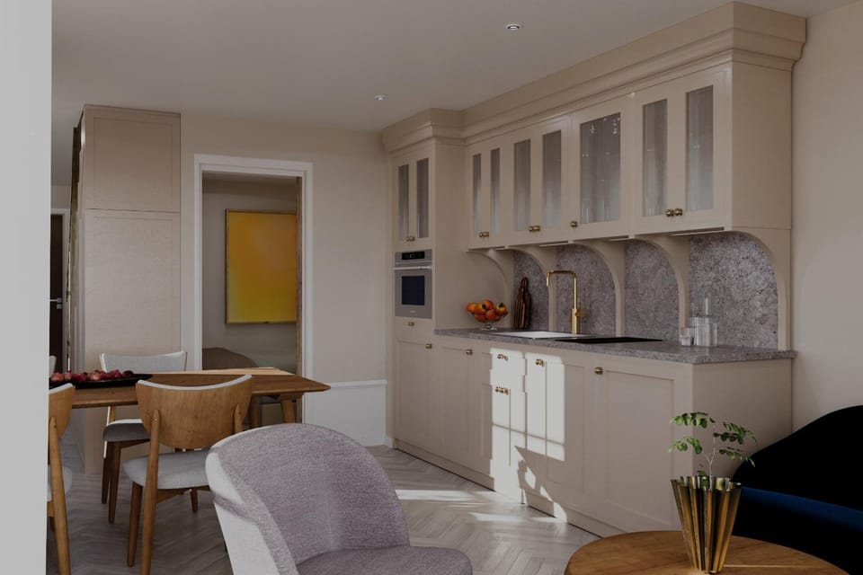 Kitchen or kitchenette, Dining area