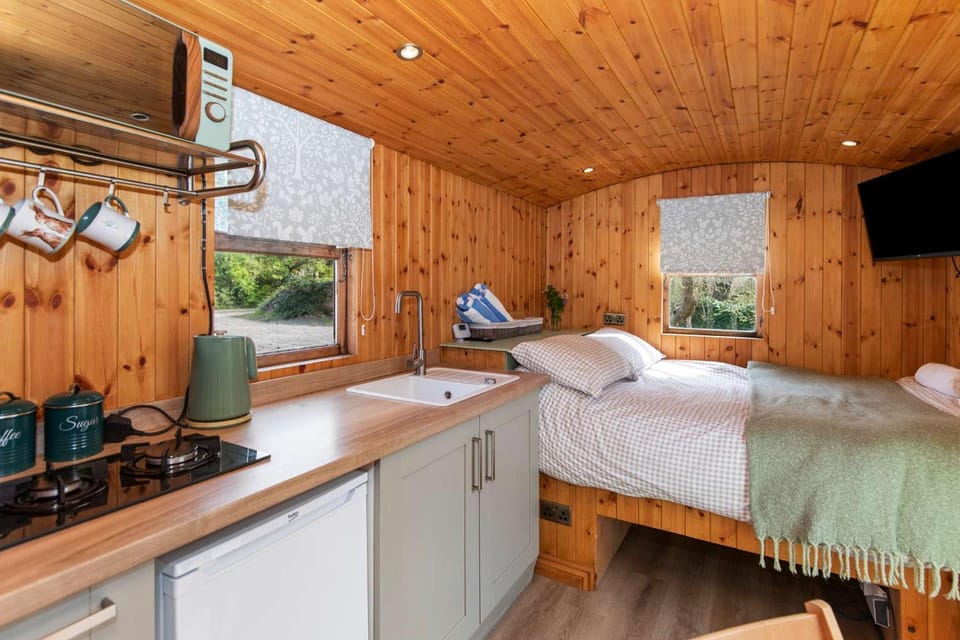 Shepherds Hut with Hot Tub House in Wales