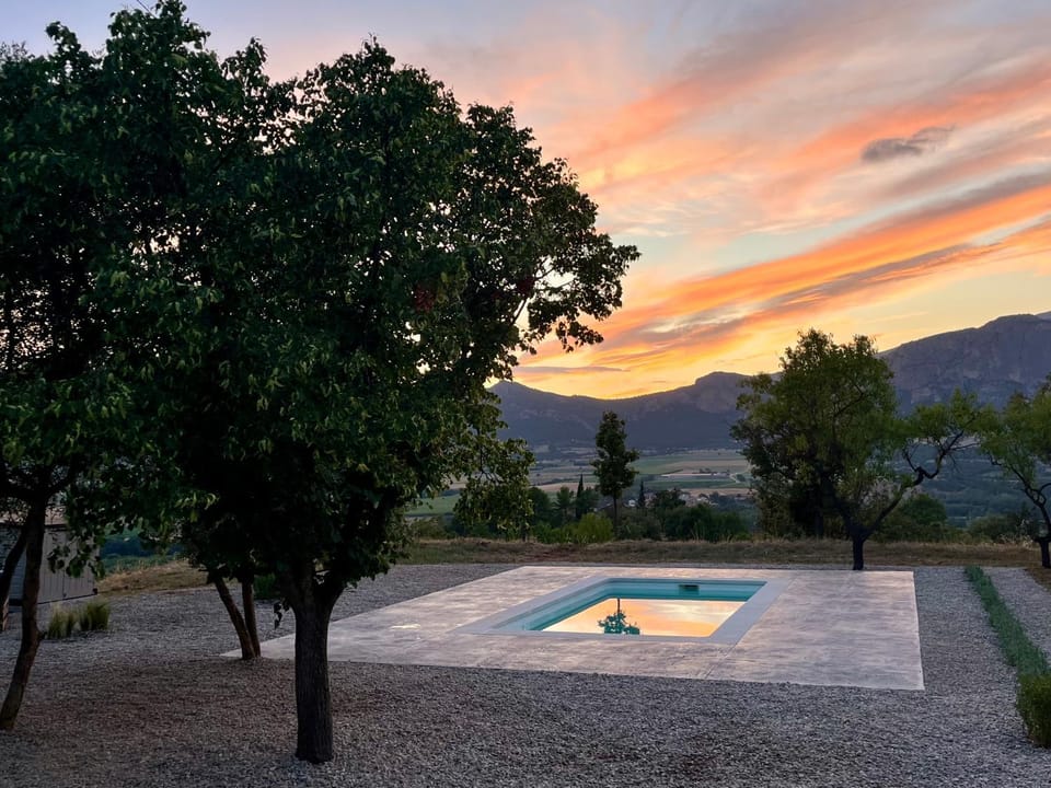 Swimming pool, Sunset