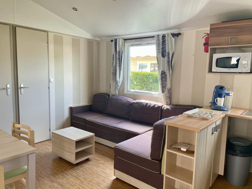 Living room, microwave, oven