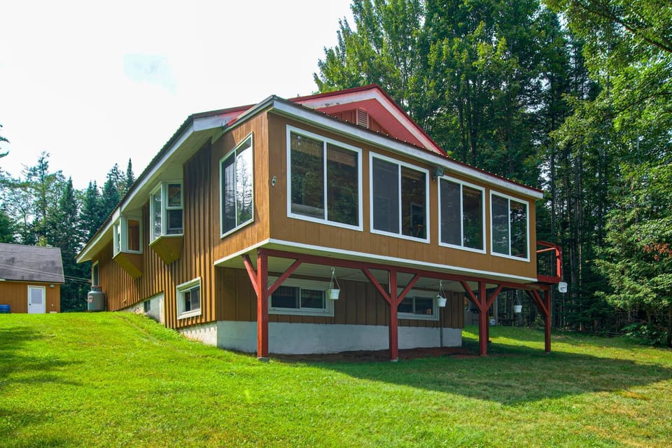 Pond & Snowmobile Trails On-Site: Errol Escape! House in New Hampshire