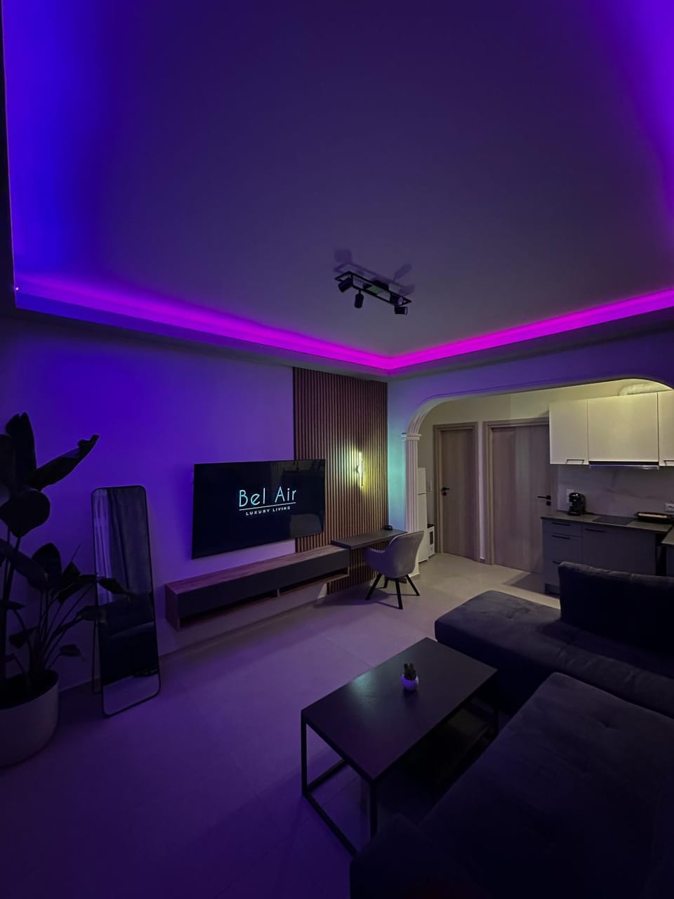 Bed, TV and multimedia, Living room, Photo of the whole room, Seating area, Evening entertainment, Bedroom