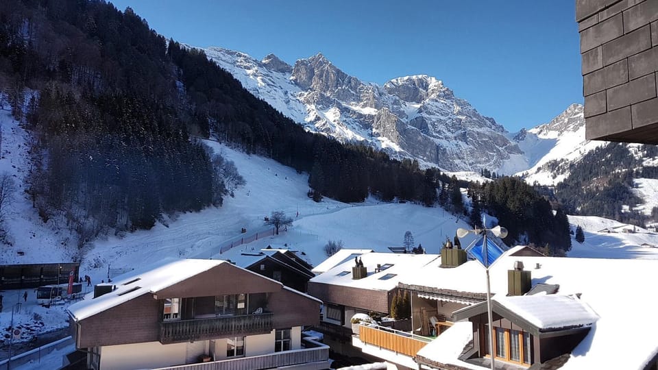 Winter, Skiing, Mountain view