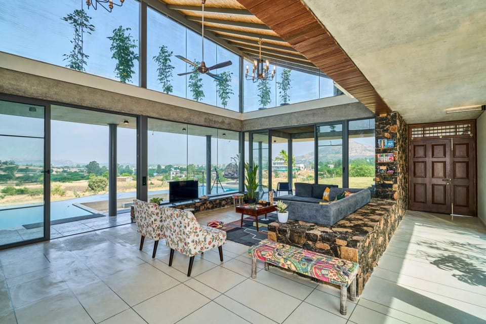 Balcony/Terrace, Living room, Seating area, Garden view, Pool view, Swimming pool