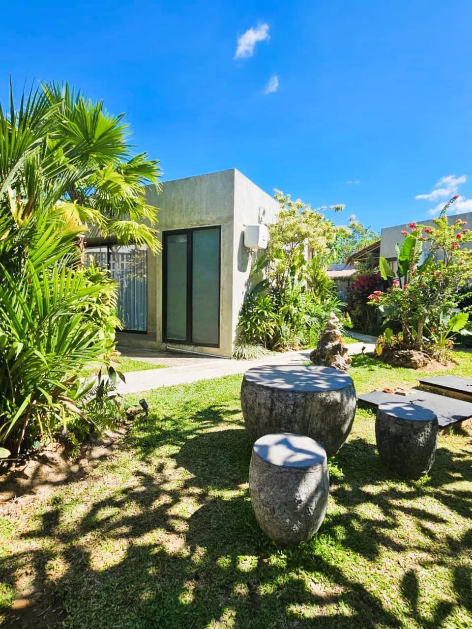 Property building, Garden, Seating area, Time of day