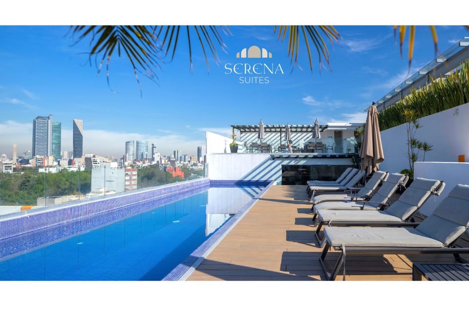 Property building, Day, View (from property/room), Balcony/Terrace, City view, Pool view, Swimming pool, sunbed