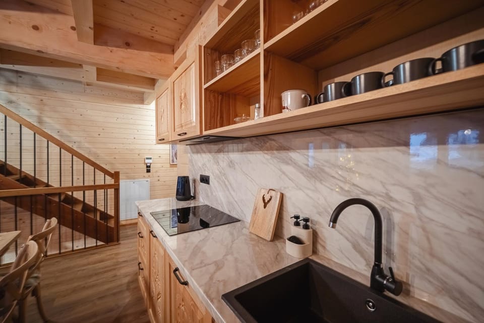 Kitchen or kitchenette, dishwasher, stove
