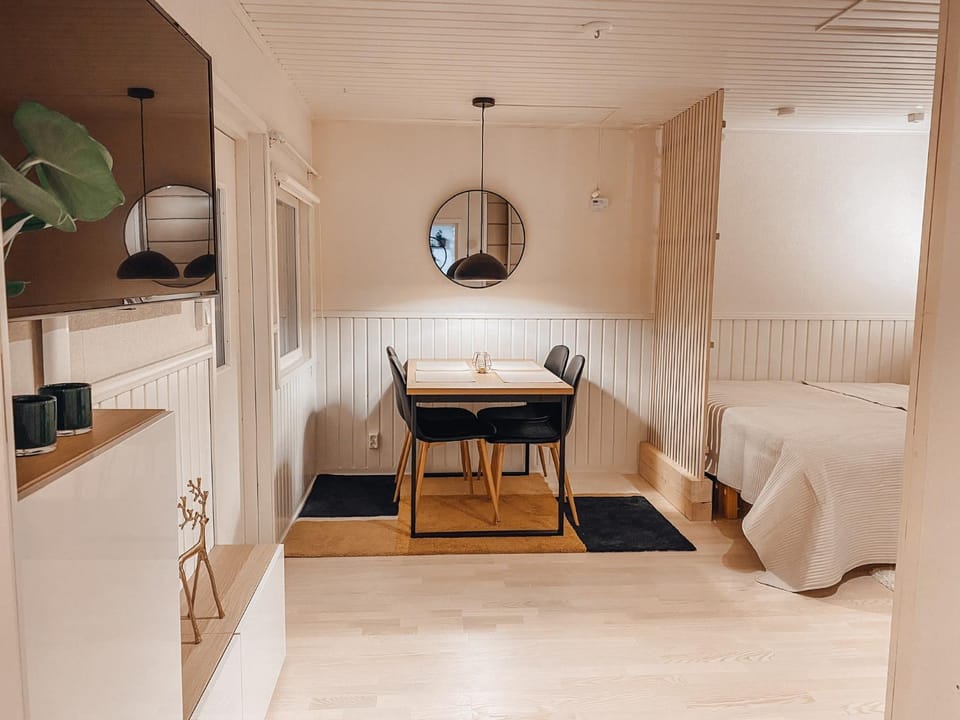 Bed, TV and multimedia, Dining area