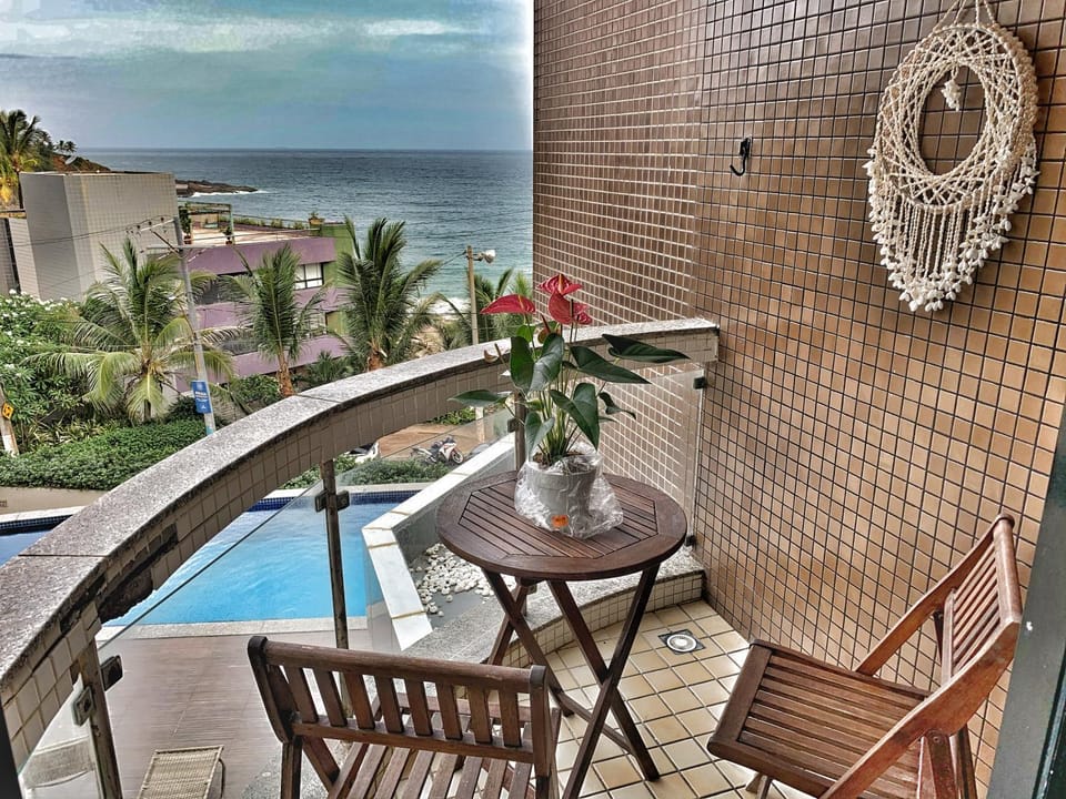 Patio, View (from property/room), Balcony/Terrace, Seating area, Pool view, Sea view