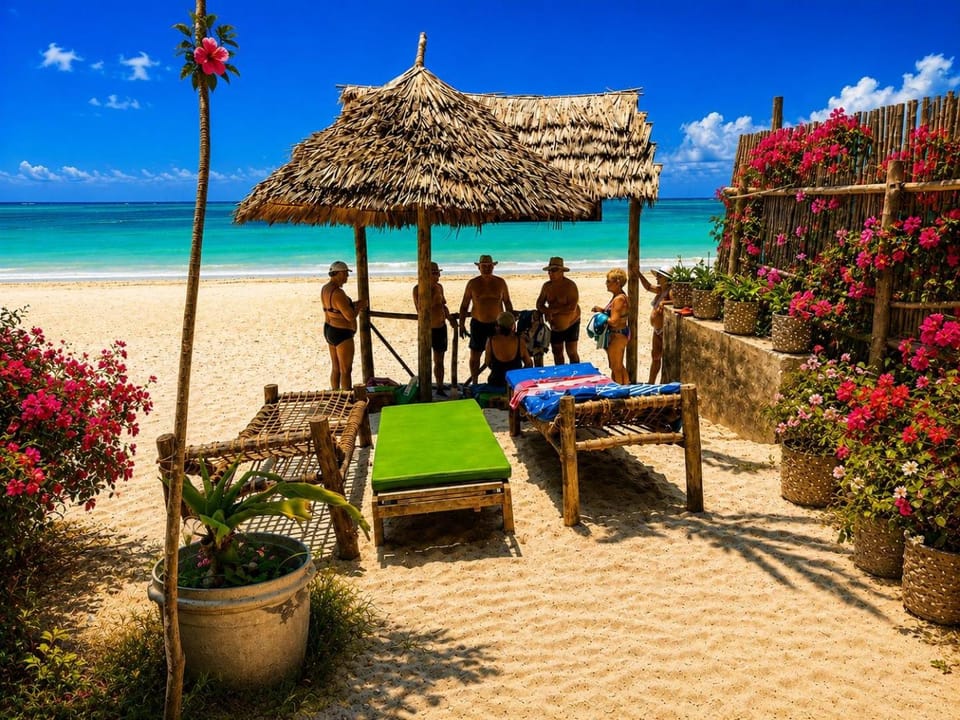 Nearby landmark, Spring, Day, People, Natural landscape, Beach, Sea view, group of guests, sunbed