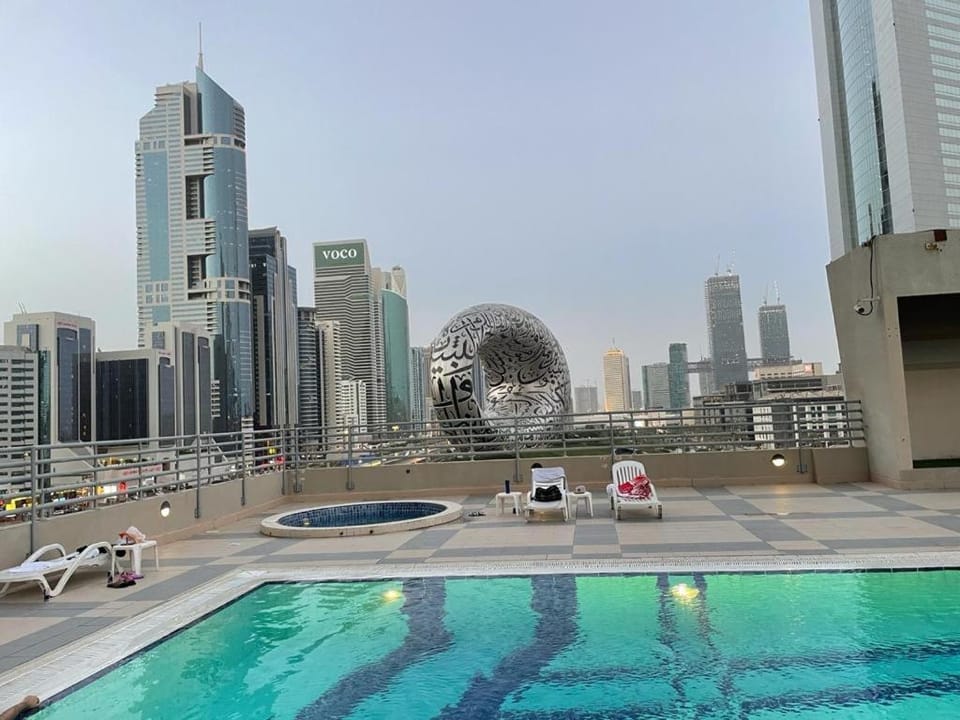 Property building, City view, Swimming pool, sunbed