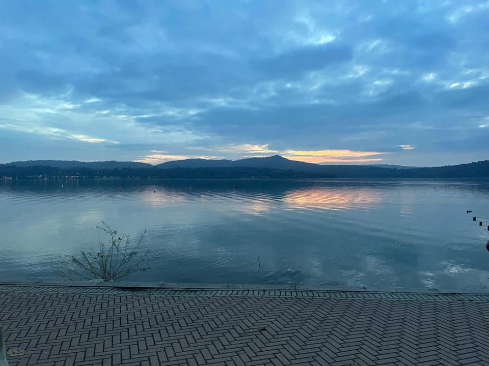 Lake view, Mountain view, Sunset
