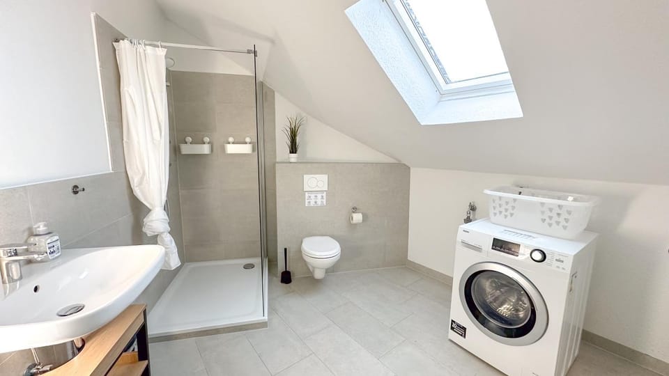 Shower, Toilet, Bathroom, washing machine