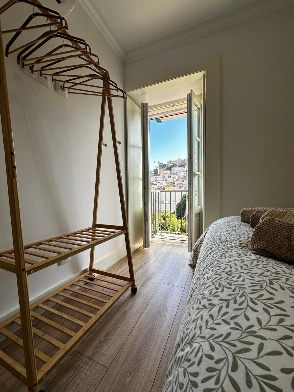 Bed, Natural landscape, Bedroom, Mountain view