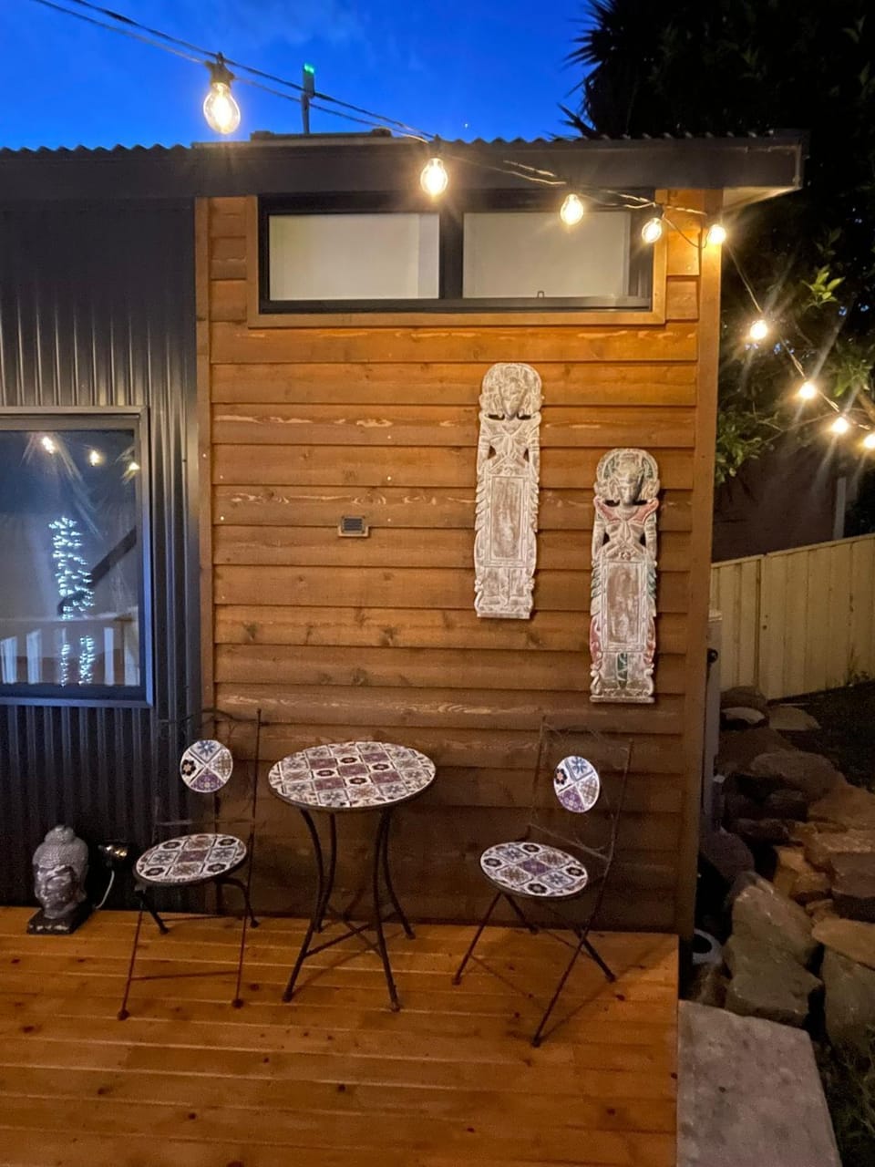 Property building, Patio, Night