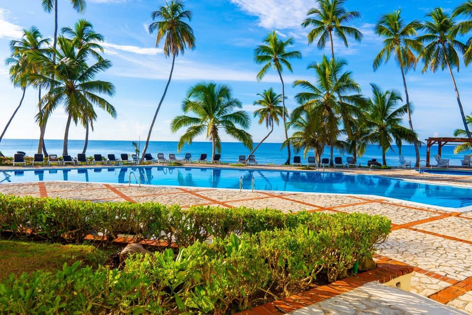 Day, Natural landscape, Garden, Garden view, Pool view, Sea view, Swimming pool