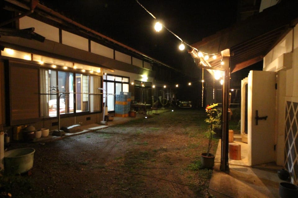Property building, Night, Garden view