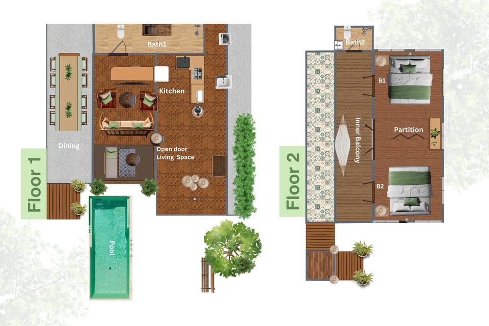 Floor plan, Food