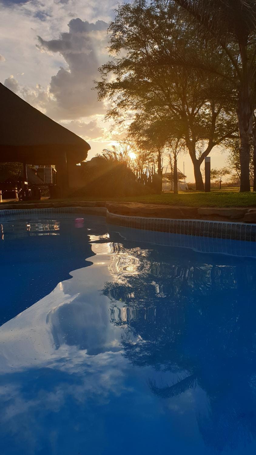Pool view, Swimming pool, Sunset