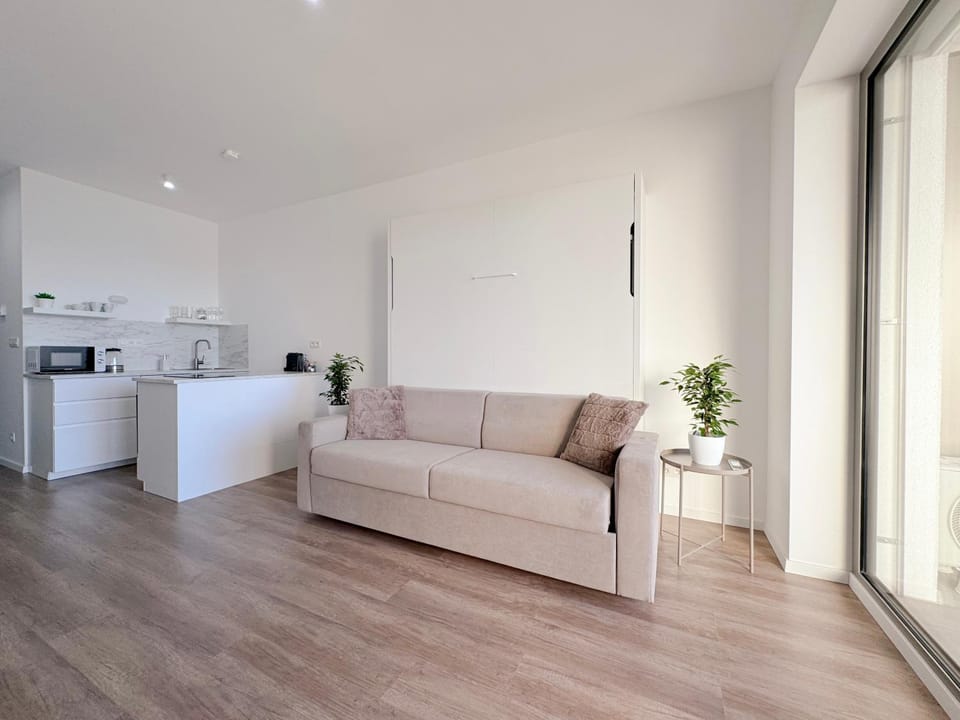 Living room, kitchen