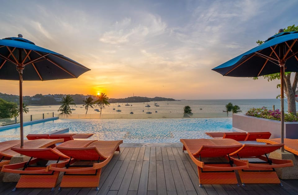 Property building, View (from property/room), Landmark view, Mountain view, Sea view, Swimming pool