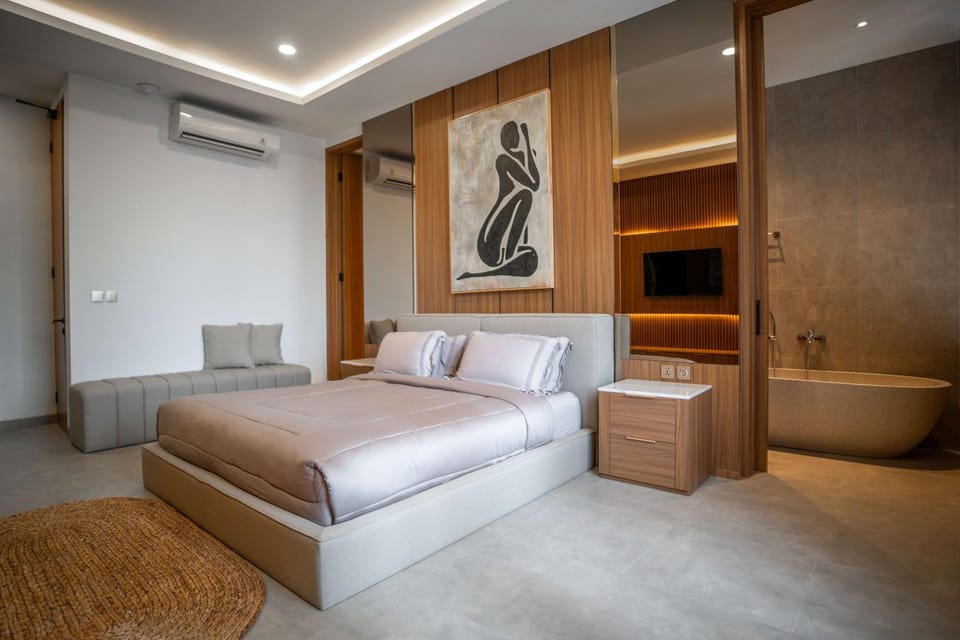 Bed, Bedroom, air conditioner