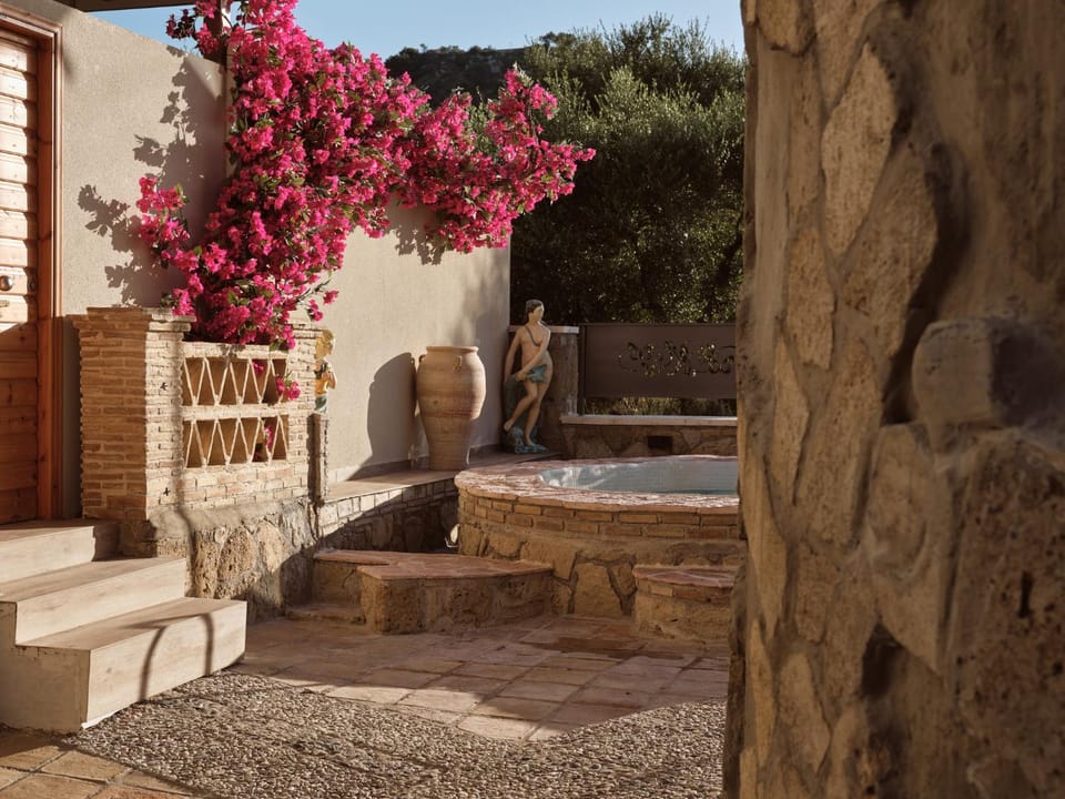 Patio, Natural landscape, Swimming pool