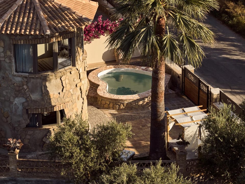 Property building, Natural landscape, Garden view, Pool view, Swimming pool