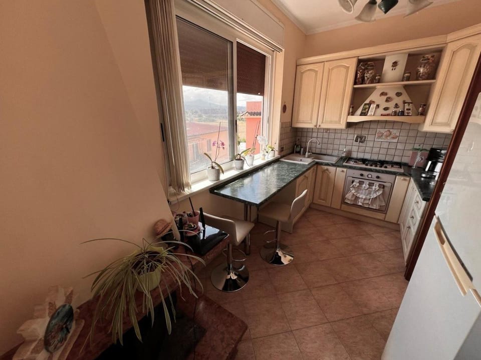 Kitchen or kitchenette, dishwasher, oven, stove
