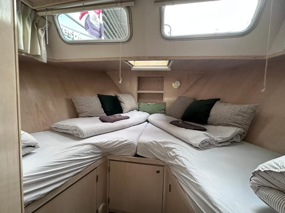 Luxury Houseboat Docked boat in Amsterdam