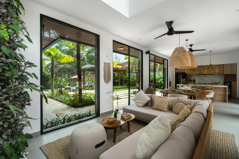 Garden, Kitchen or kitchenette, Living room, Seating area, Dining area, Garden view
