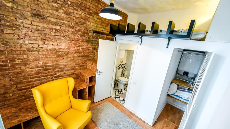 Bathroom, bunk bed, wardrobe
