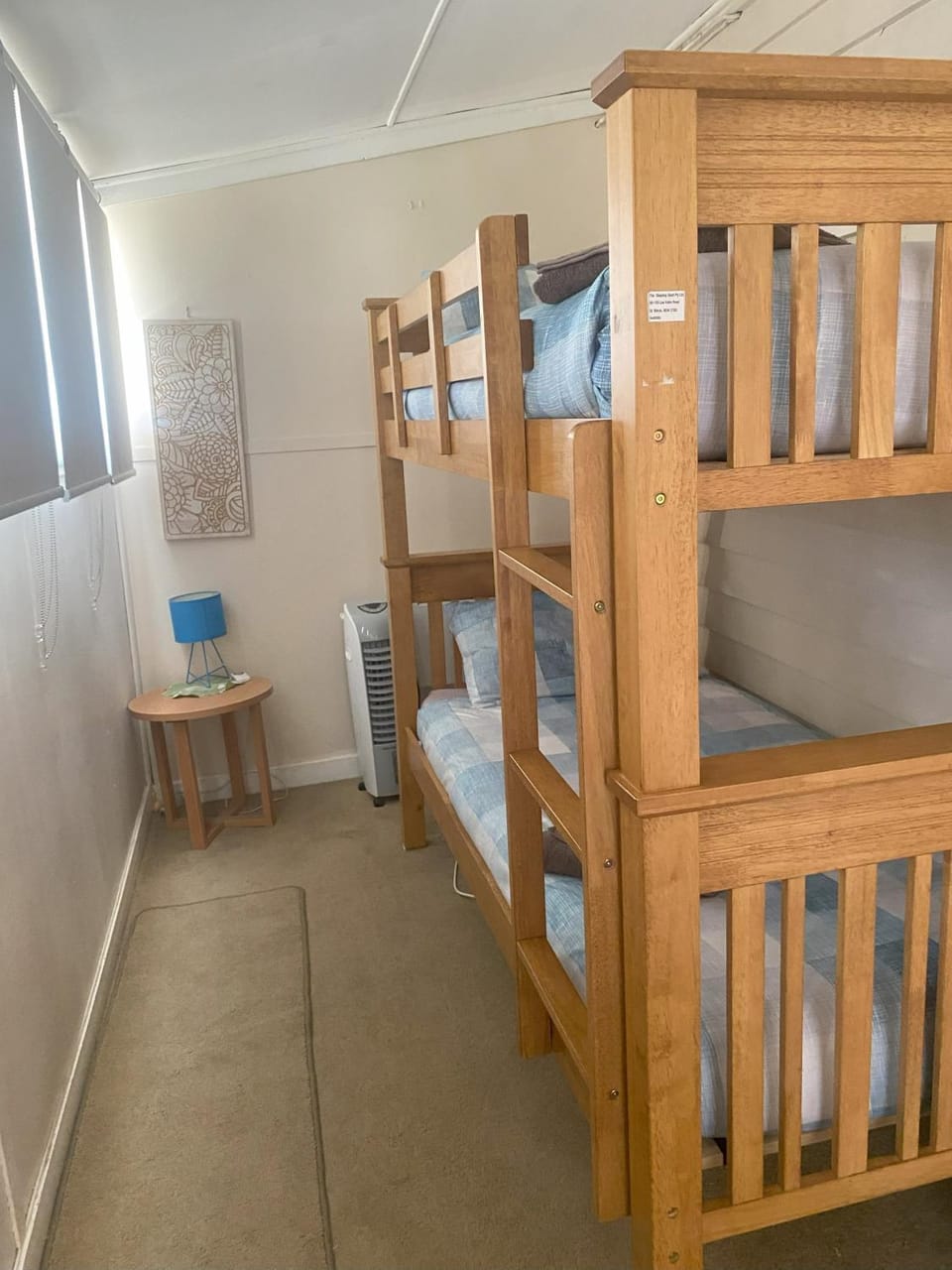 Bedroom, bunk bed, heating, towels, wardrobe, air conditioner