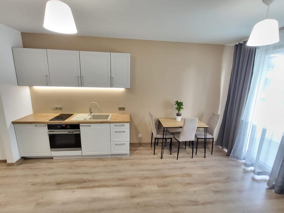 Kitchen or kitchenette, oven, stove