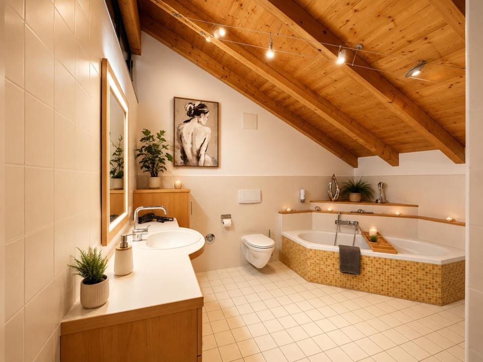 Bathroom, Bath, towels